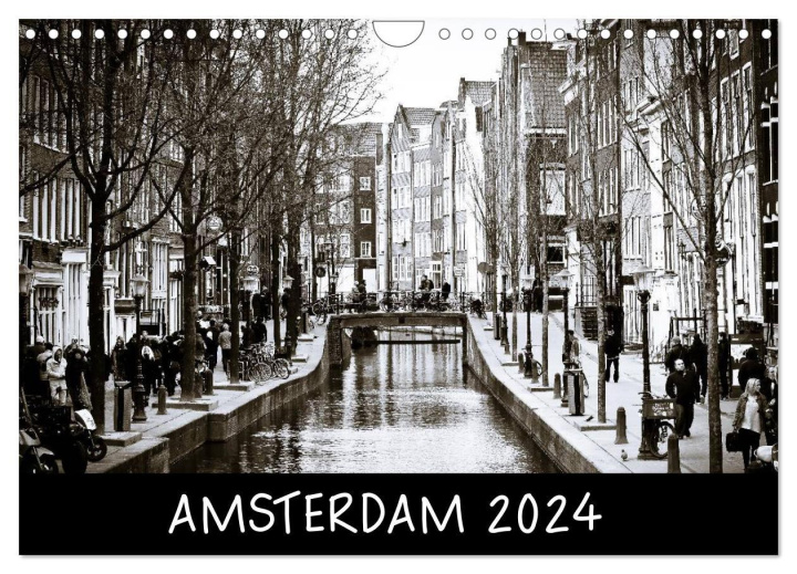 Calendar / Agendă Amsterdam 2024 (Wandkalender 2024 DIN A4 quer), CALVENDO Monatskalender 