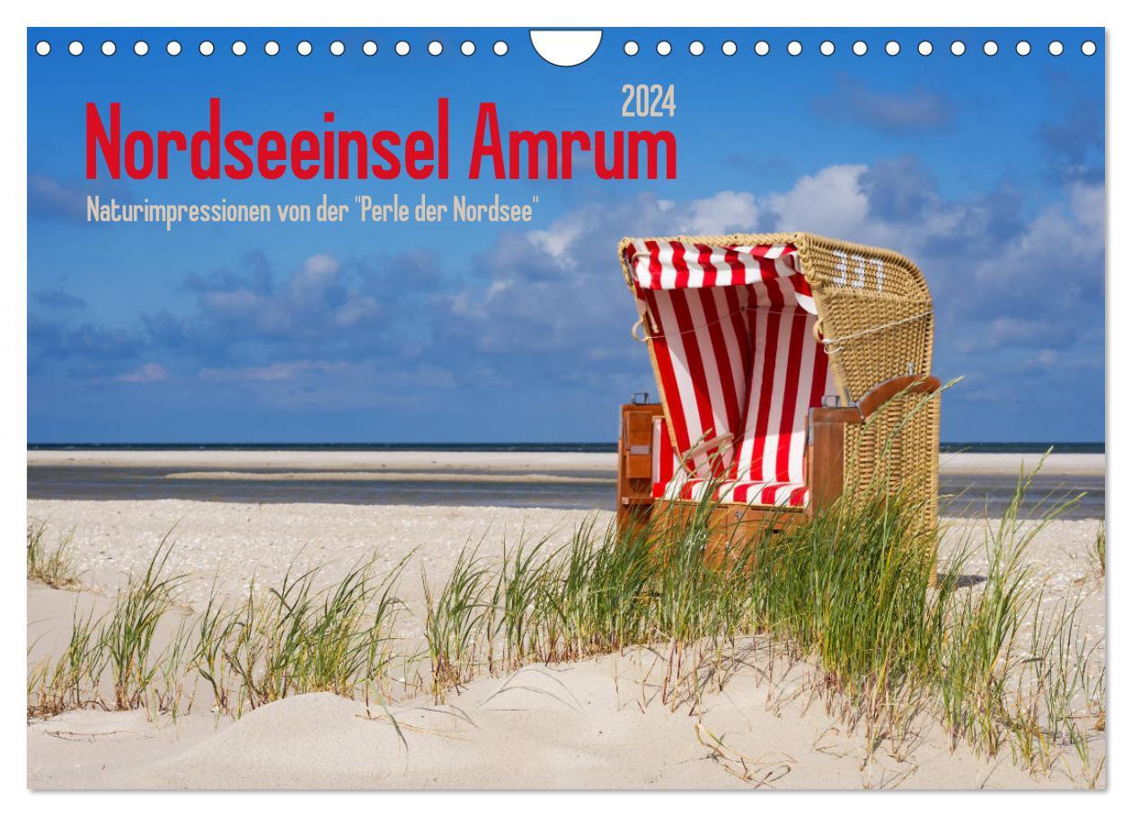Naptár/Határidőnapló Nordseeinsel Amrum (Wandkalender 2024 DIN A4 quer), CALVENDO Monatskalender 