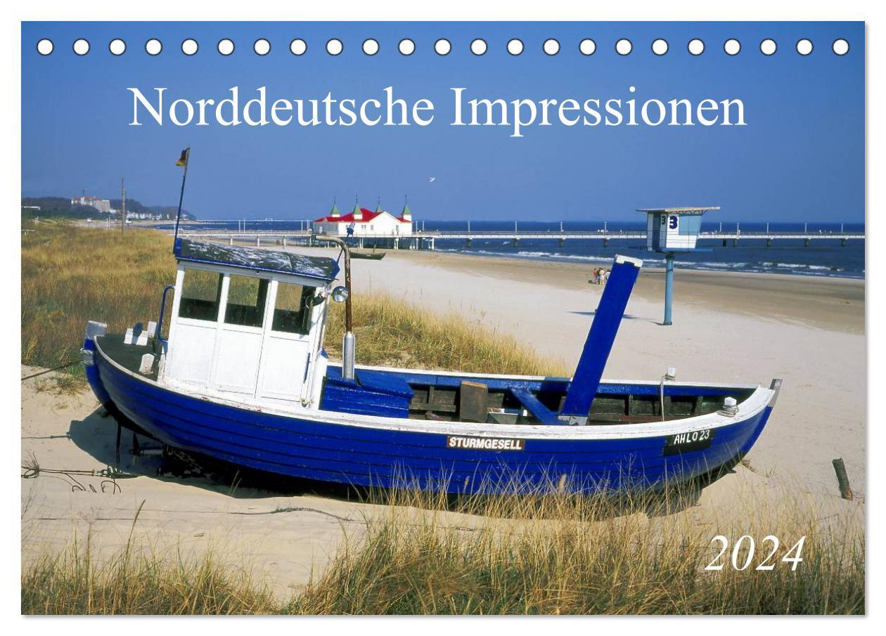Kalendář/Diář Norddeutsche Impressionen (Tischkalender 2024 DIN A5 quer), CALVENDO Monatskalender 