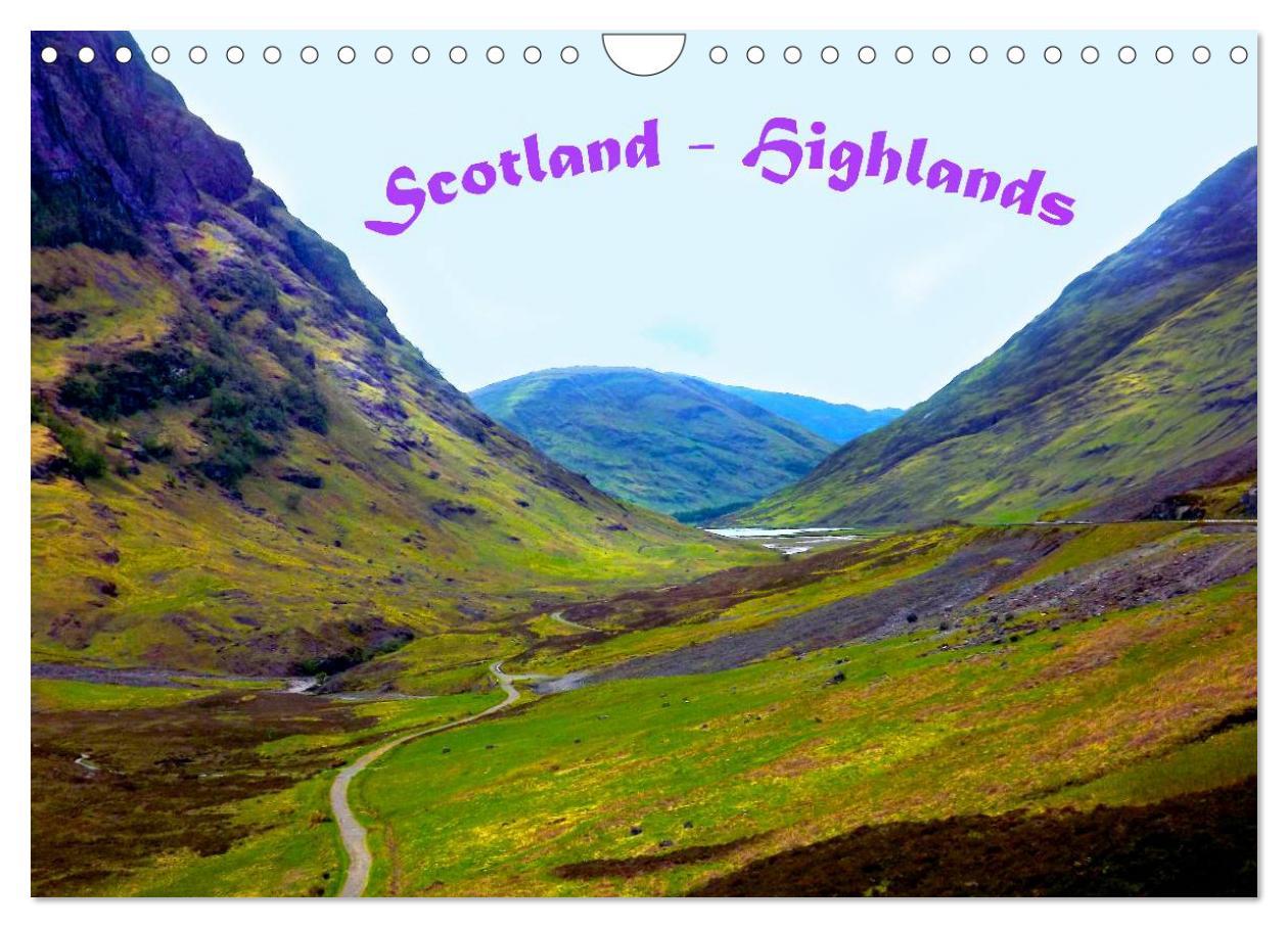Calendar / Agendă Scotland - Highlands (Wandkalender 2024 DIN A4 quer), CALVENDO Monatskalender 