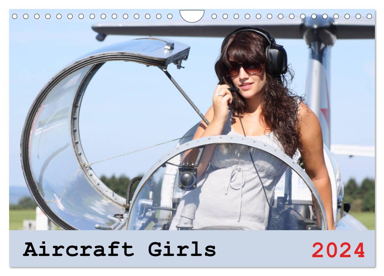 Calendar / Agendă Aircraft Girls 2024 (Wandkalender 2024 DIN A4 quer), CALVENDO Monatskalender 