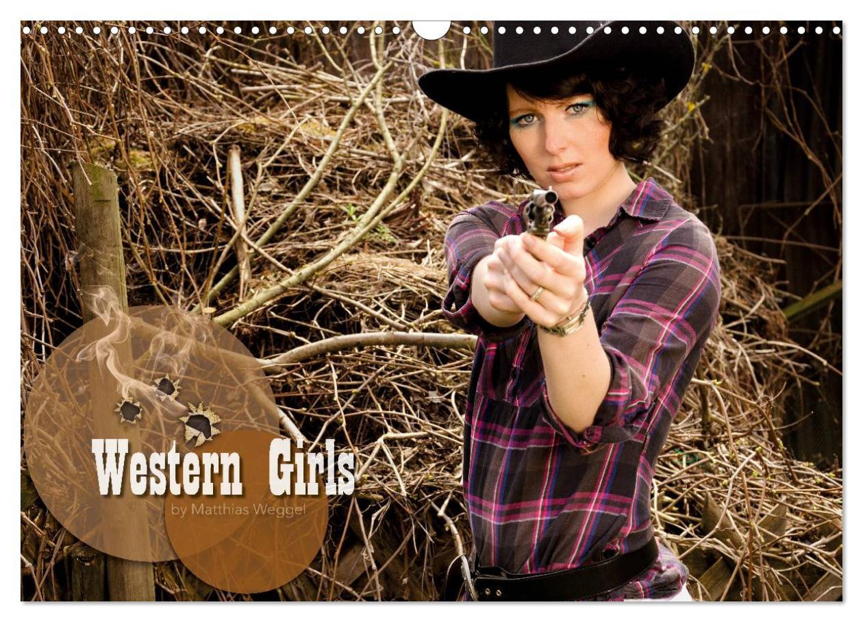 Naptár/Határidőnapló Western Girls (Wandkalender 2024 DIN A3 quer), CALVENDO Monatskalender 