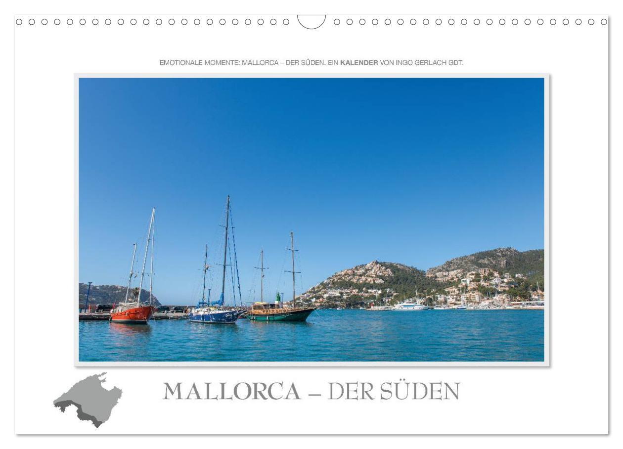 Kalendarz/Pamiętnik Emotionale Momente: Mallorca - der Süden. (Wandkalender 2024 DIN A3 quer), CALVENDO Monatskalender 