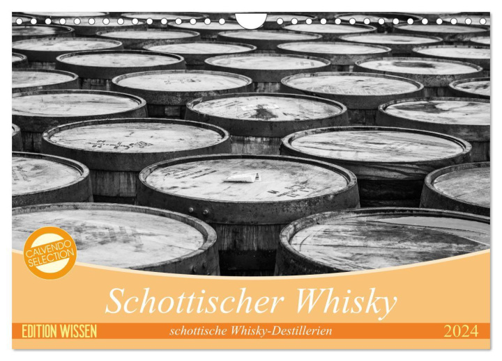 Calendar / Agendă Schottischer Whisky (Wandkalender 2024 DIN A4 quer), CALVENDO Monatskalender 