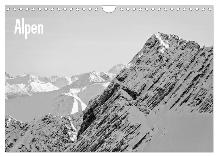 Naptár/Határidőnapló Alpen (Wandkalender 2024 DIN A4 quer), CALVENDO Monatskalender 