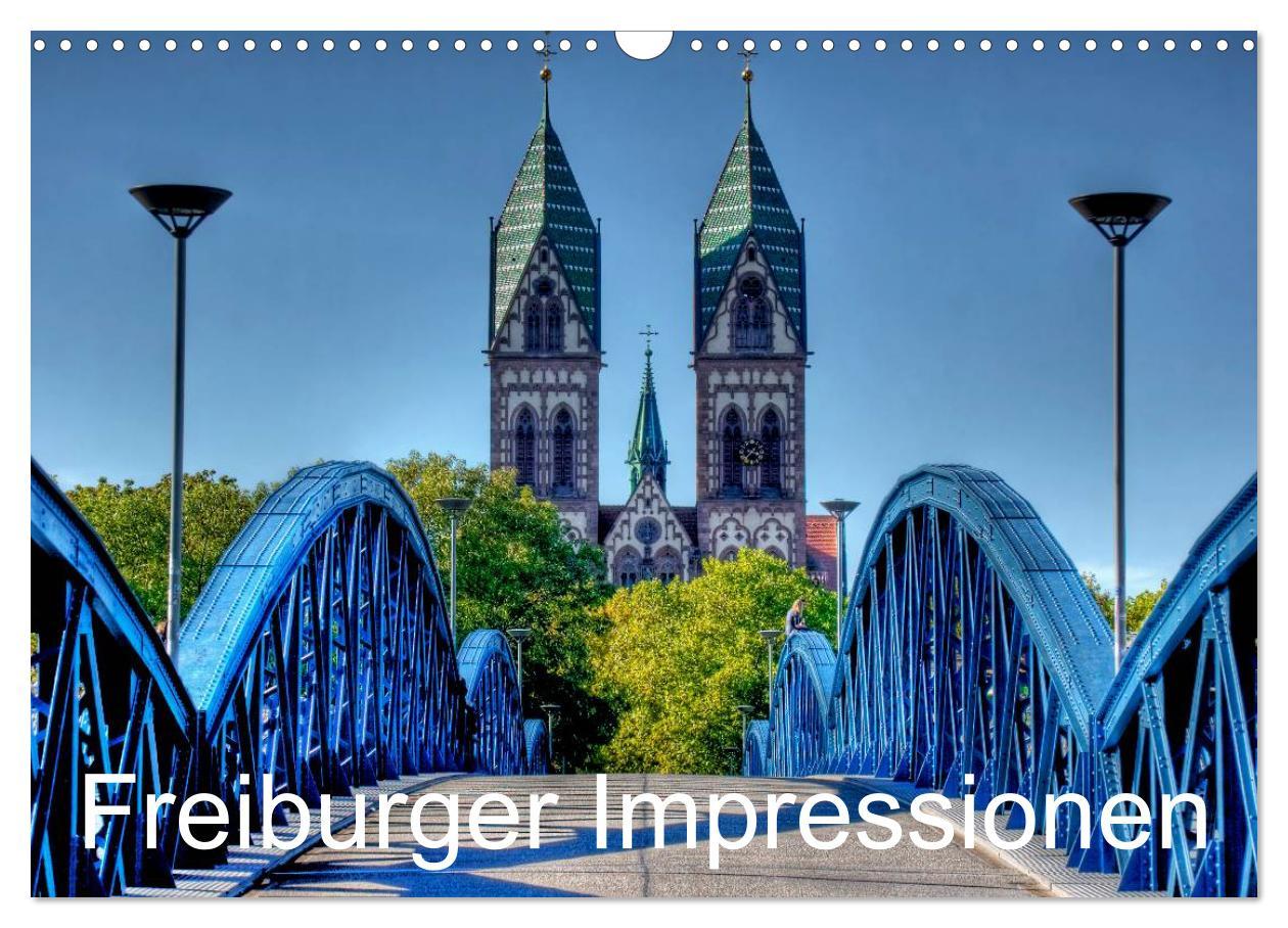 Calendar / Agendă Freiburger Impressionen (Wandkalender 2024 DIN A3 quer), CALVENDO Monatskalender 
