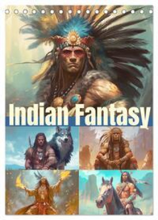 Календар/тефтер Indian Fantasy (Tischkalender 2024 DIN A5 hoch), CALVENDO Monatskalender 
