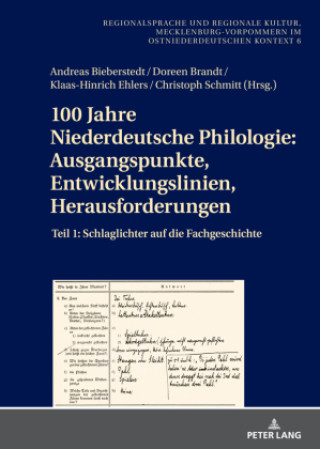 Carte 100 Jahre Niederdeutsche Philologie: Ausgangspunkte, Entwicklungslinien, Herausforderungen Christoph Schmitt