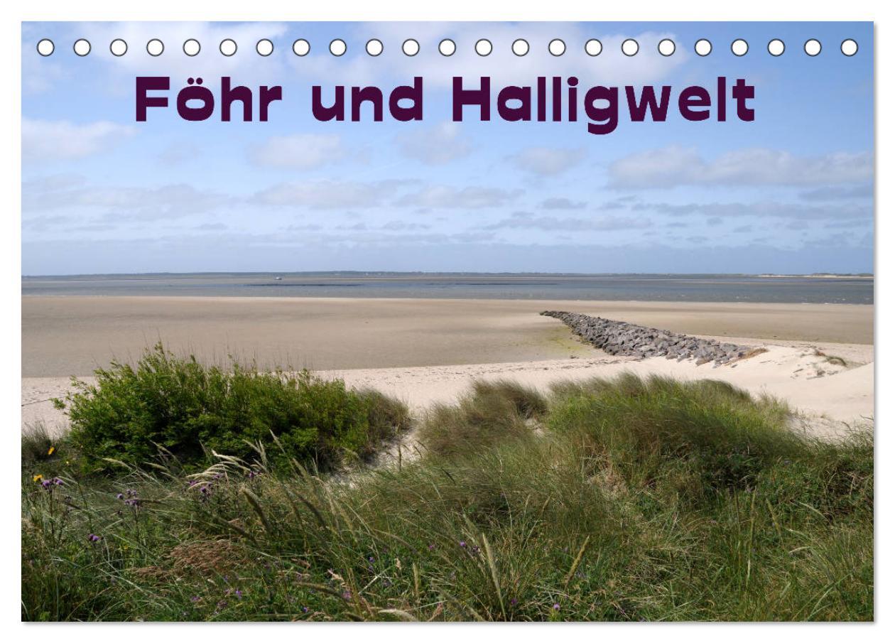 Kalendář/Diář Föhr und Halligwelt 2024 (Tischkalender 2024 DIN A5 quer), CALVENDO Monatskalender 