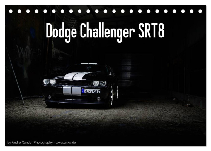 Календар/тефтер Dodge Challenger SRT8 (Tischkalender 2024 DIN A5 quer), CALVENDO Monatskalender 