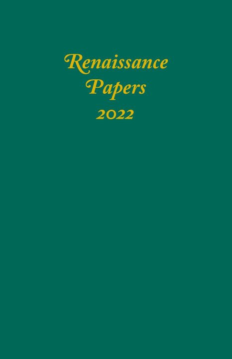 Book Renaissance Papers 2022 Jim Pearce