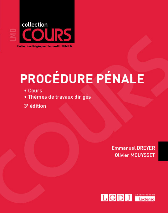 Carte Procédure pénale, 3ème édition Mouysset