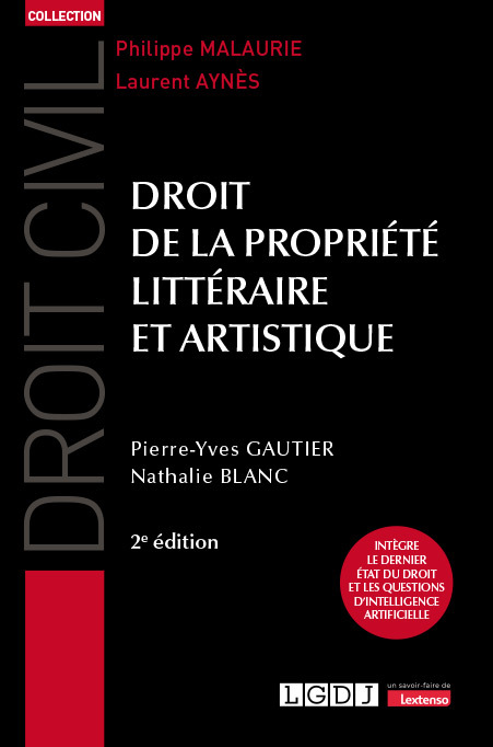 Carte Droit de la propriété littéraire et artistique, 2ème édition Blanc