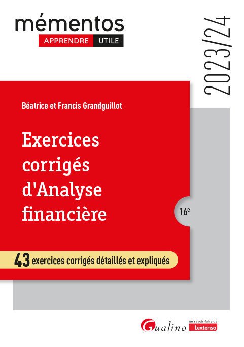 Kniha Exercices corrigés d'analyse financière, 16ème édition Grandguillot