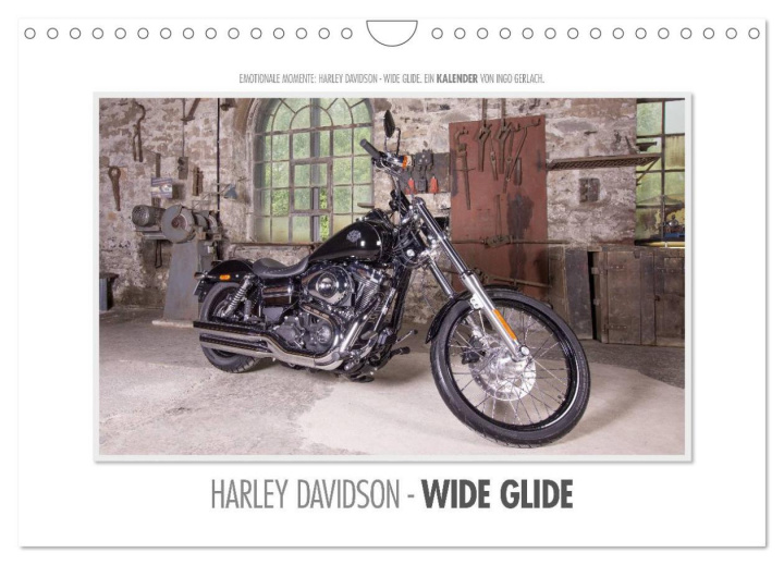 Kalendar/Rokovnik Emotionale Momente: Harley Davidson - Wide Glide / CH-Version (Wandkalender 2024 DIN A4 quer), CALVENDO Monatskalender 