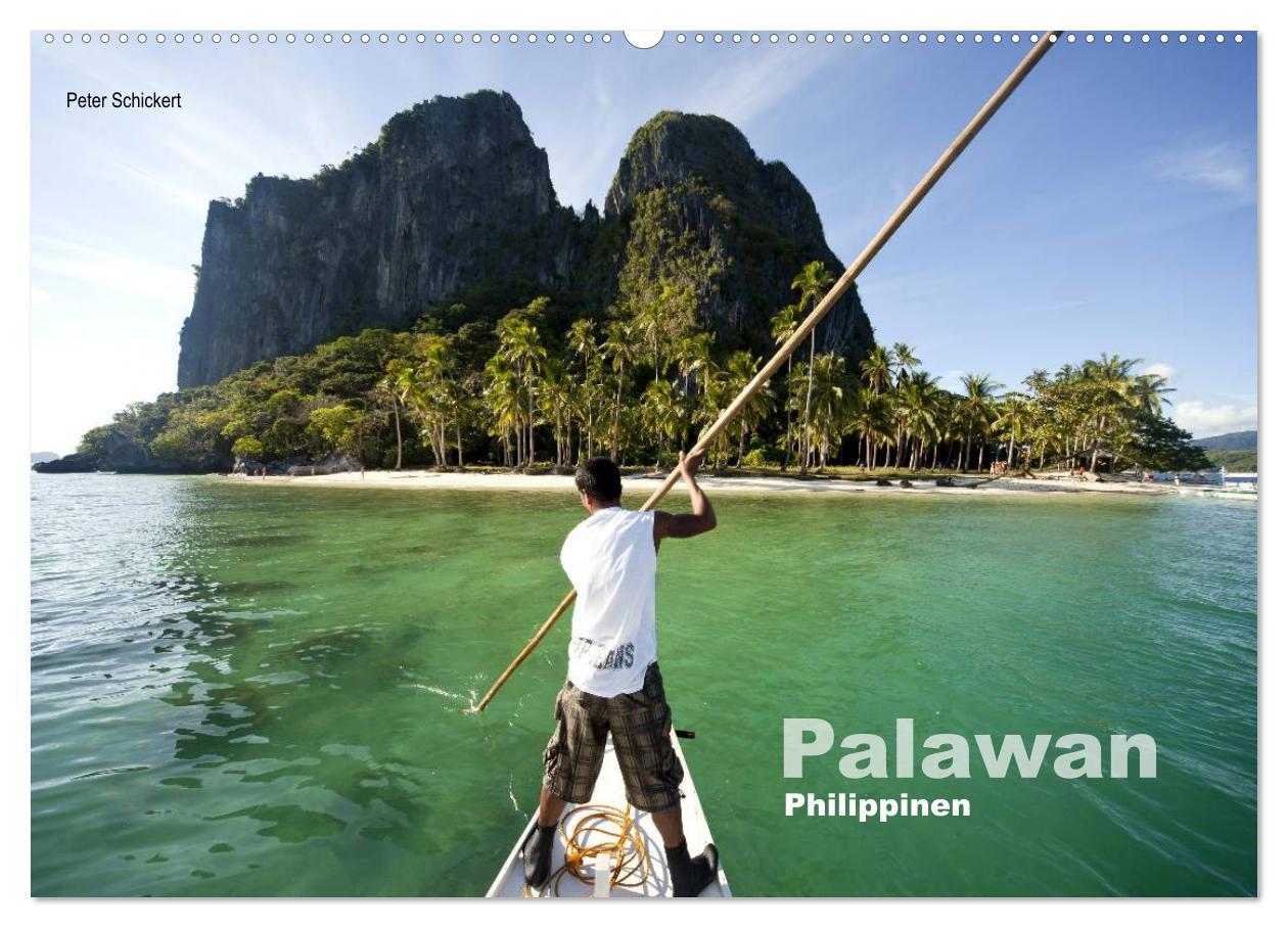 Kalendár/Diár Palawan (Wandkalender 2024 DIN A2 quer), CALVENDO Monatskalender 