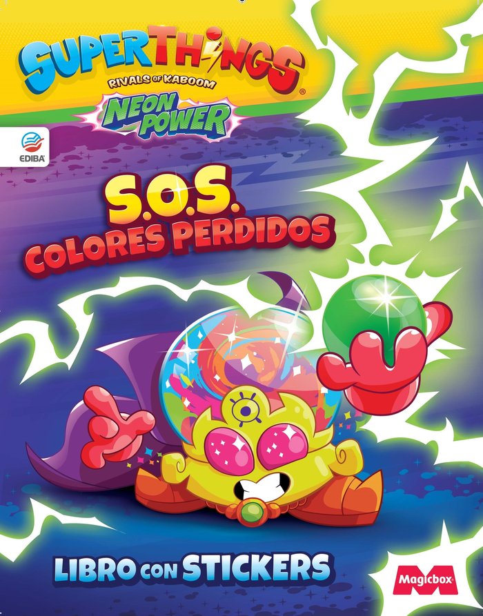 Книга LIBRO DE STICKERS SUPERTHINGS NEON POWER ESPAÑA 