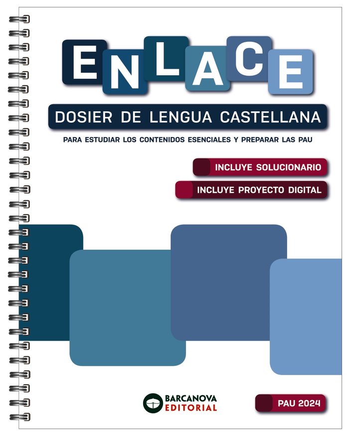 Carte Enlace. Dosier de Lengua castellana. Bachillerato 2024 CANOVAS