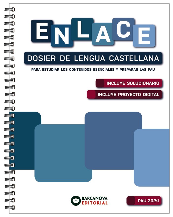 Book Enlace. Dosier de Lengua castellana. Bachillerato 2024 CANOVAS