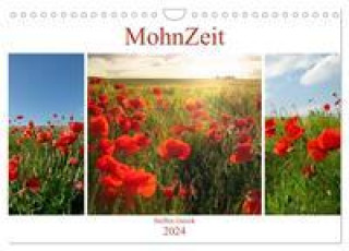 Kalendář/Diář MohnZeit (Wandkalender 2024 DIN A4 quer), CALVENDO Monatskalender 