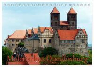 Naptár/Határidőnapló Malerisches Quedlinburg (Tischkalender 2024 DIN A5 quer), CALVENDO Monatskalender 