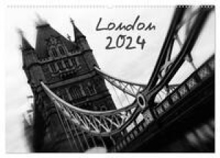 Calendar / Agendă London (Wandkalender 2024 DIN A2 quer), CALVENDO Monatskalender 