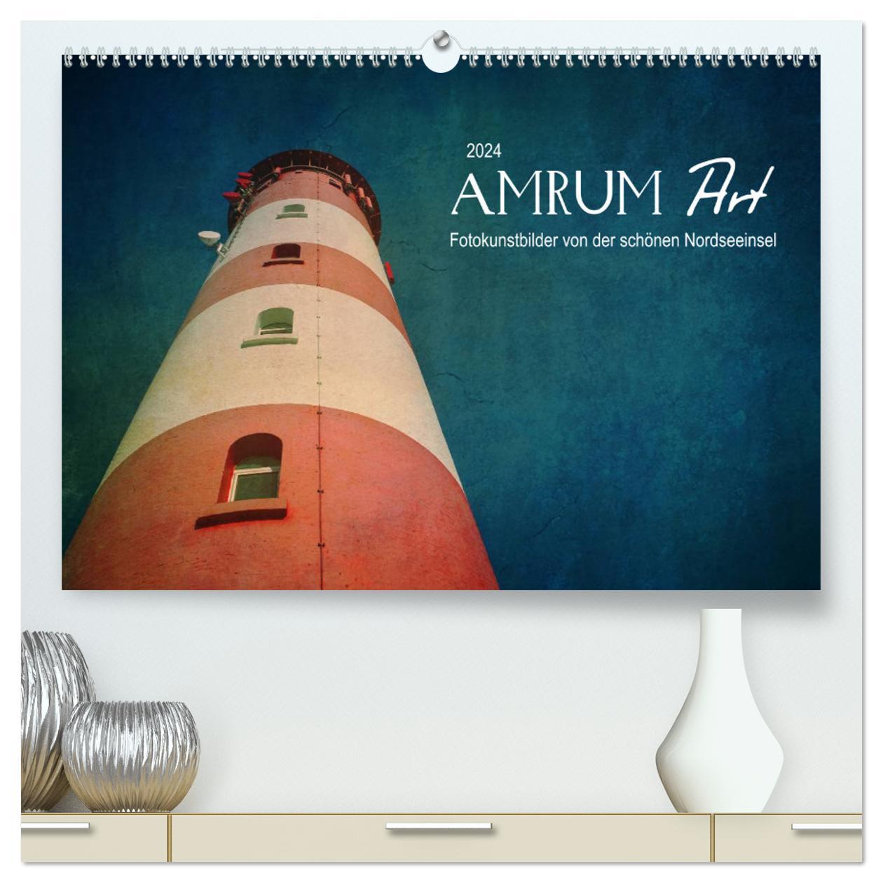 Calendar / Agendă AMRUM Art (hochwertiger Premium Wandkalender 2024 DIN A2 quer), Kunstdruck in Hochglanz 