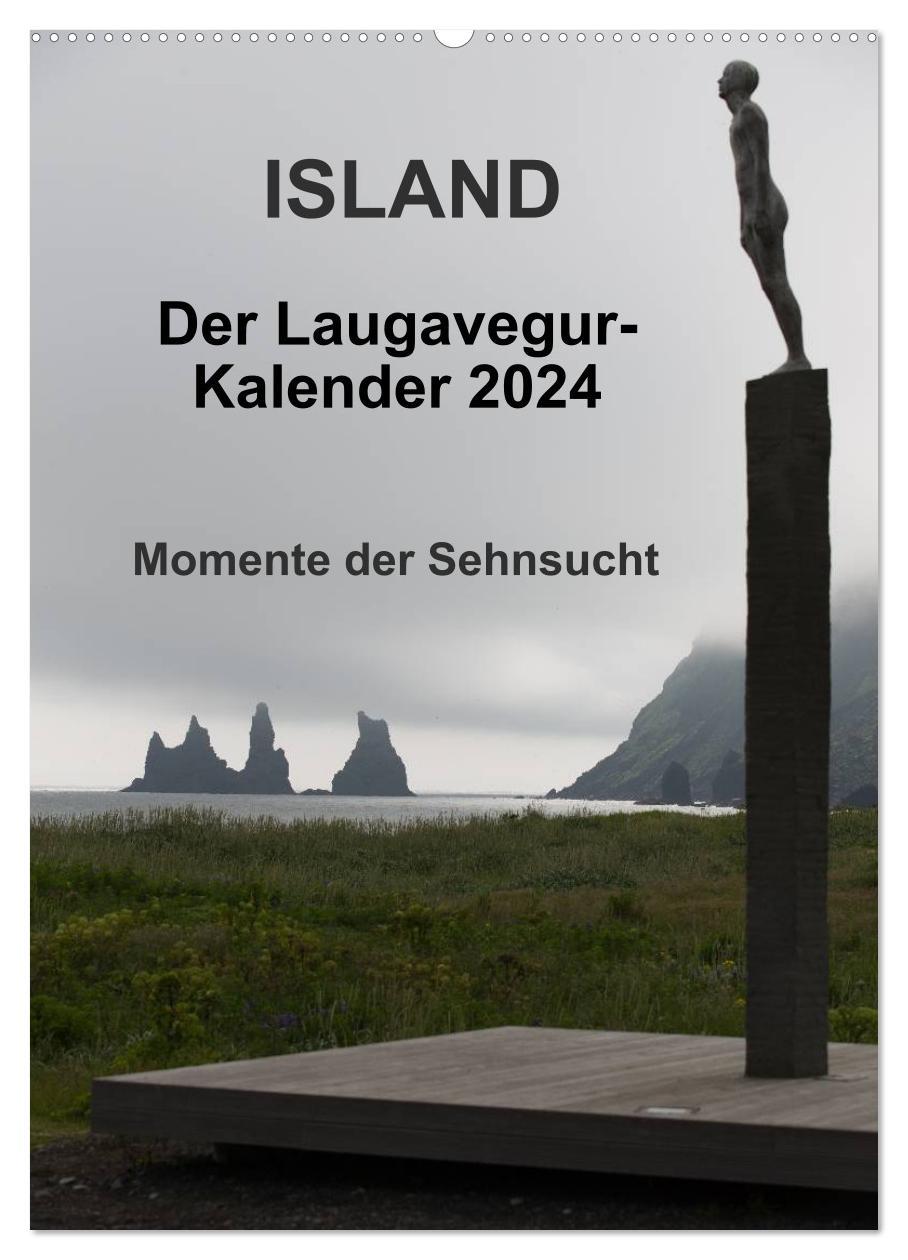 Kalender/Terminbuch Island - Der Laugavegur-Kalender 2024 (Wandkalender 2024 DIN A2 hoch), CALVENDO Monatskalender 