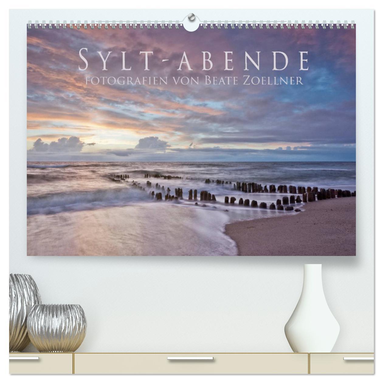 Kalendarz/Pamiętnik Sylt-Abende - Fotografien von Beate Zoellner (hochwertiger Premium Wandkalender 2024 DIN A2 quer), Kunstdruck in Hochglanz 