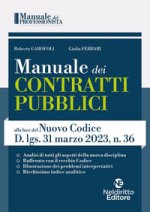 Könyv Manuale dei contratti pubblici alla luce del nuovo codice D.Lgs. 31 Marzo 2023, N. 36 