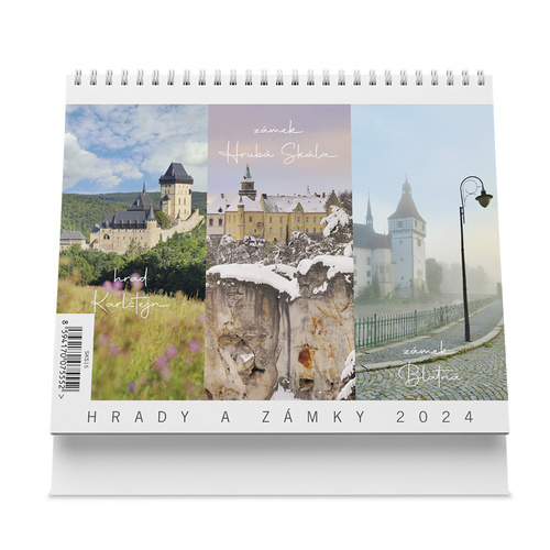 Kalendár/Diár Hrady a zámky 2024 - stolní kalendář 
