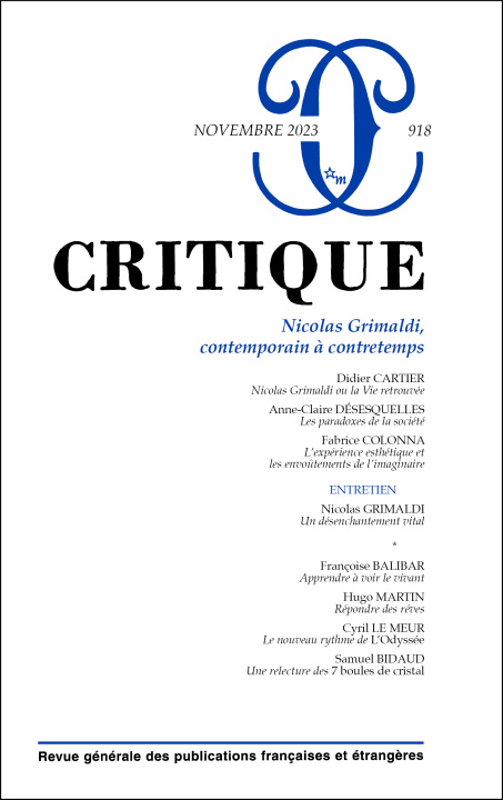 Knjiga Critique 918 