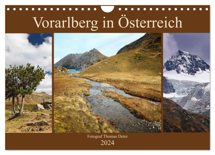 Calendar / Agendă Vorarlberg in Österreich (Wandkalender 2024 DIN A4 quer), CALVENDO Monatskalender 