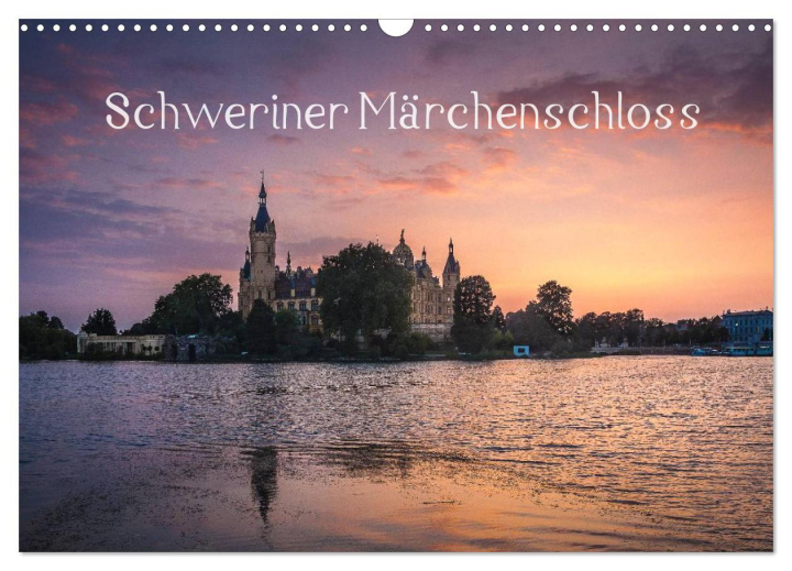 Naptár/Határidőnapló Schweriner Märchenschloss (Wandkalender 2024 DIN A3 quer), CALVENDO Monatskalender 