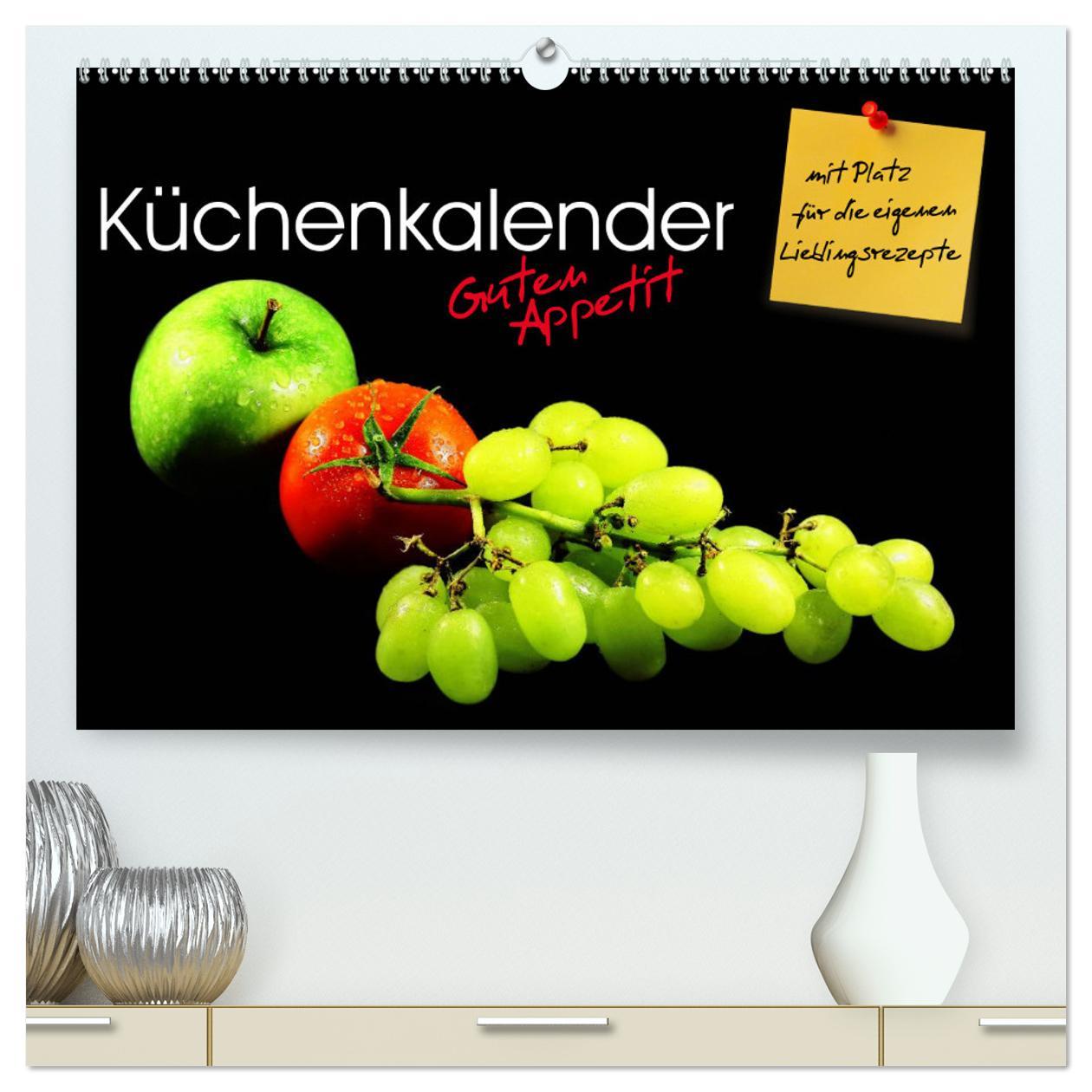 Naptár/Határidőnapló Küchenkalender Guten Appetit (hochwertiger Premium Wandkalender 2024 DIN A2 quer), Kunstdruck in Hochglanz 