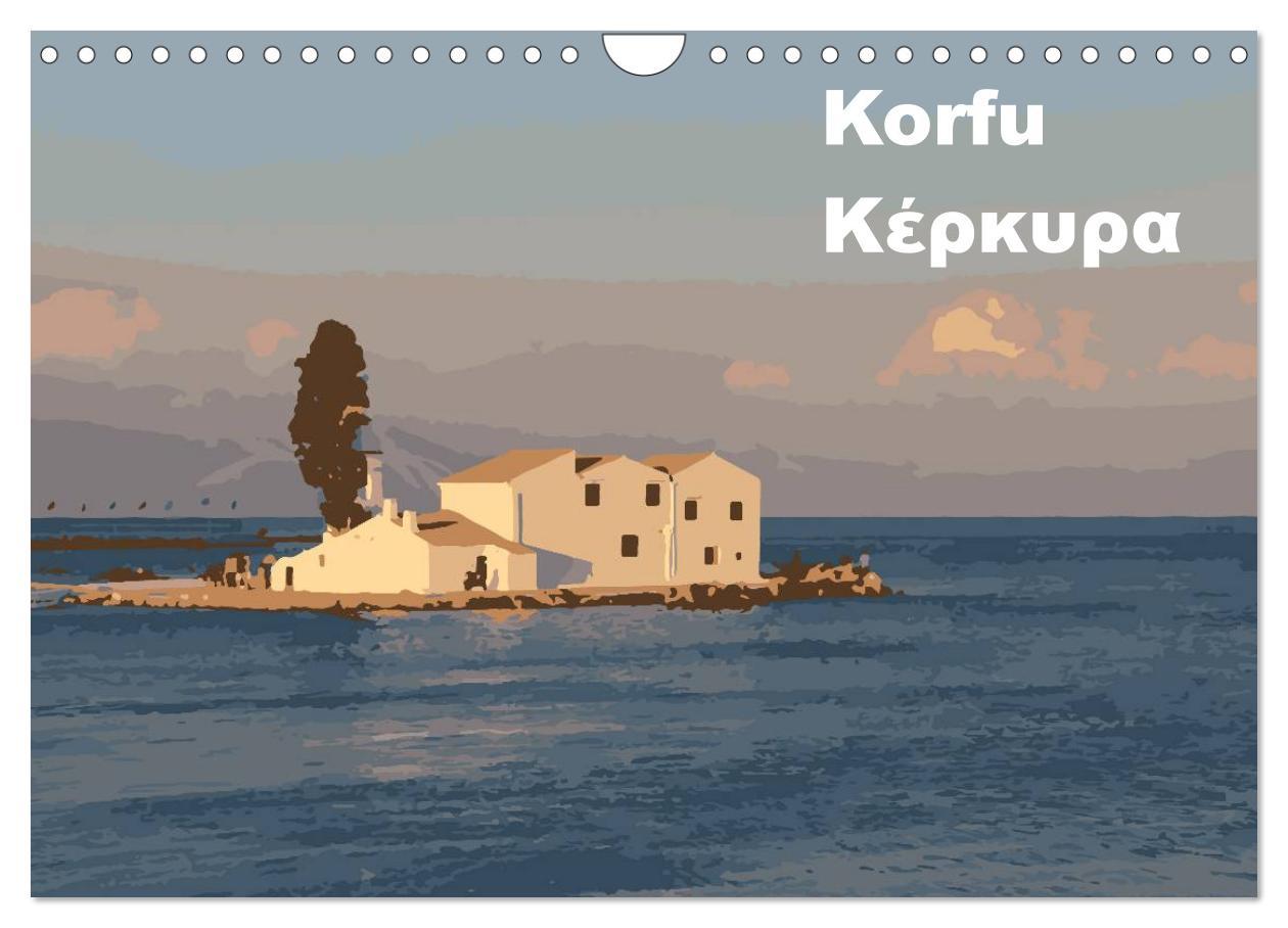 Calendar / Agendă Korfu - Kerkira (Wandkalender 2024 DIN A4 quer), CALVENDO Monatskalender 