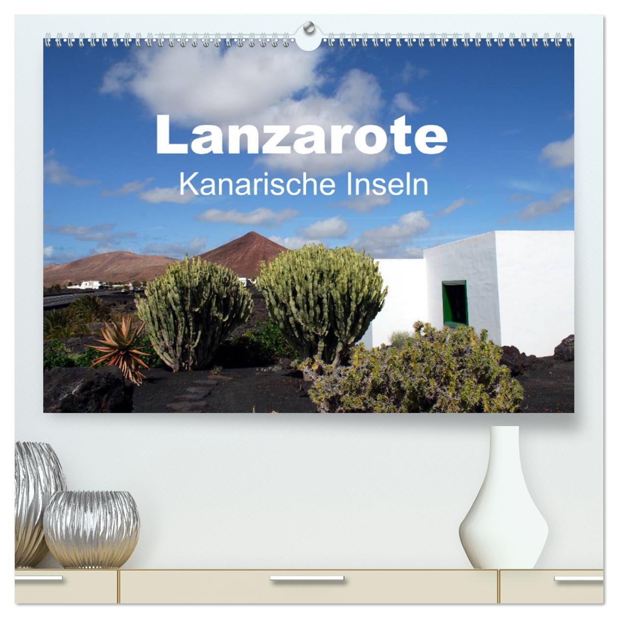 Calendar / Agendă Lanzarote - Kanarische Inseln (hochwertiger Premium Wandkalender 2024 DIN A2 quer), Kunstdruck in Hochglanz 