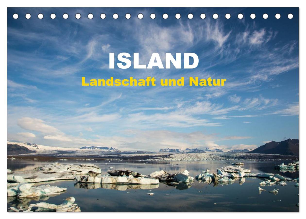 Kalendář/Diář Island - Landschaft und Natur (Tischkalender 2024 DIN A5 quer), CALVENDO Monatskalender 