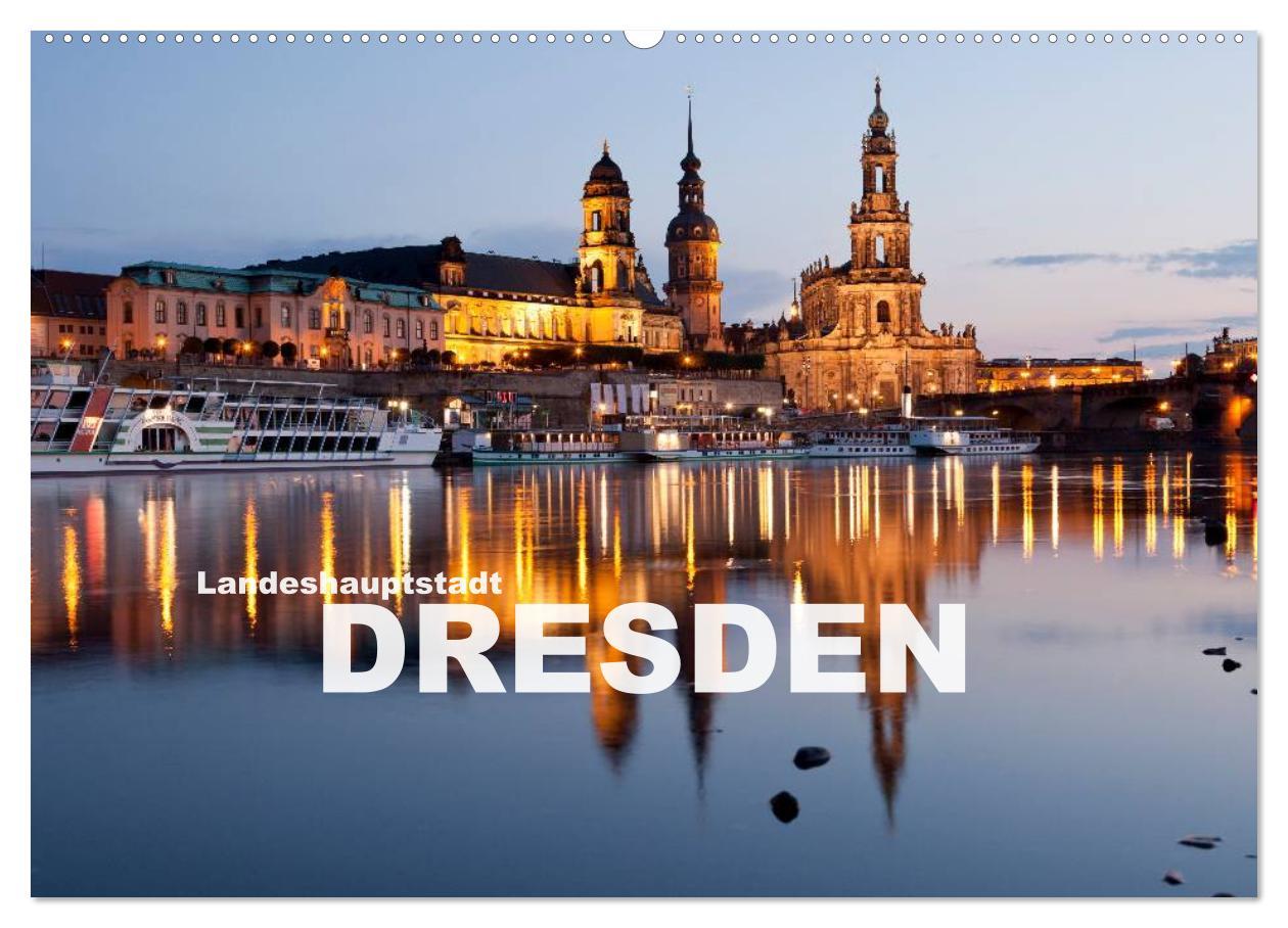 Calendar / Agendă Landeshauptstadt Dresden (Wandkalender 2024 DIN A2 quer), CALVENDO Monatskalender 