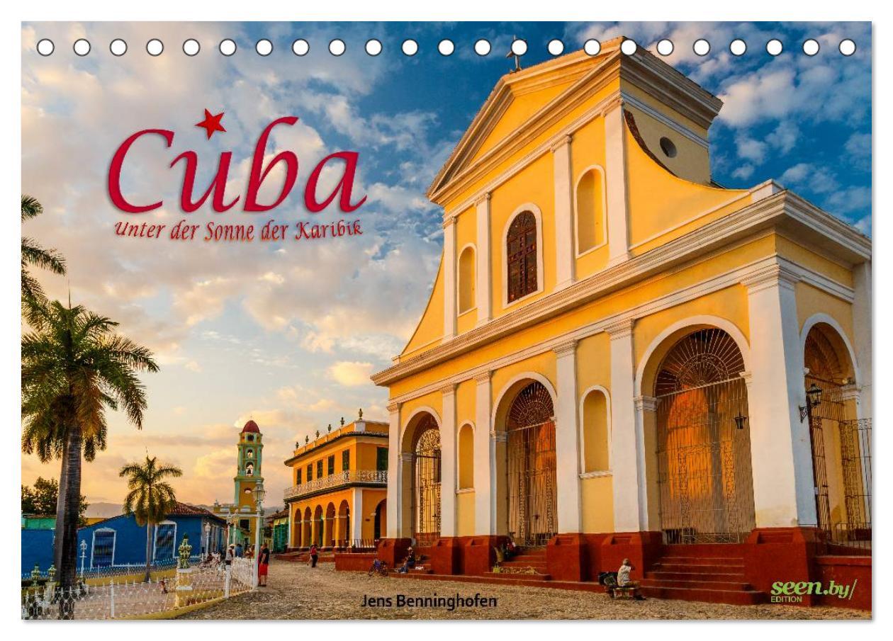 Kalendář/Diář Cuba - Unter der Sonne der Karibik (Tischkalender 2024 DIN A5 quer), CALVENDO Monatskalender 