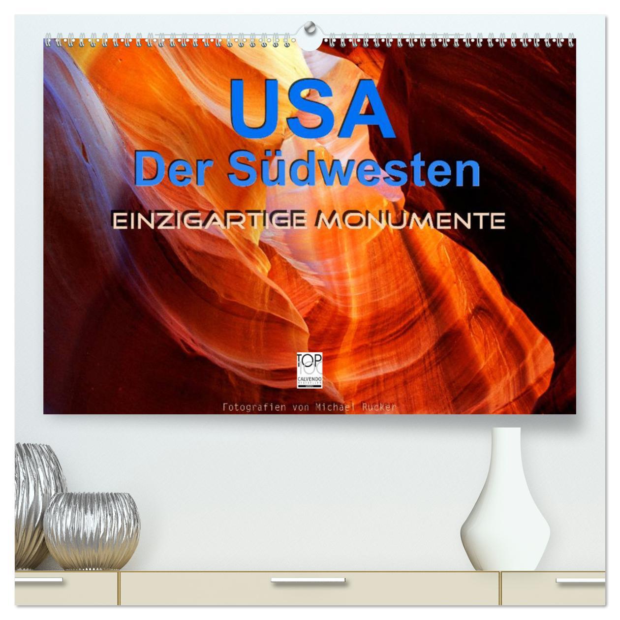 Calendar / Agendă USA Der Südwesten - Einzigartige Monumente (hochwertiger Premium Wandkalender 2024 DIN A2 quer), Kunstdruck in Hochglanz 