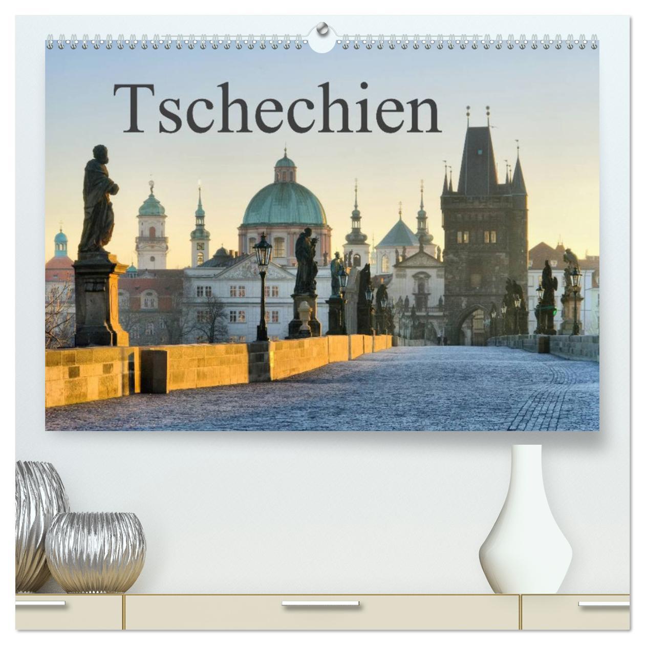 Kalender/Terminbuch Tschechien (hochwertiger Premium Wandkalender 2024 DIN A2 quer), Kunstdruck in Hochglanz 