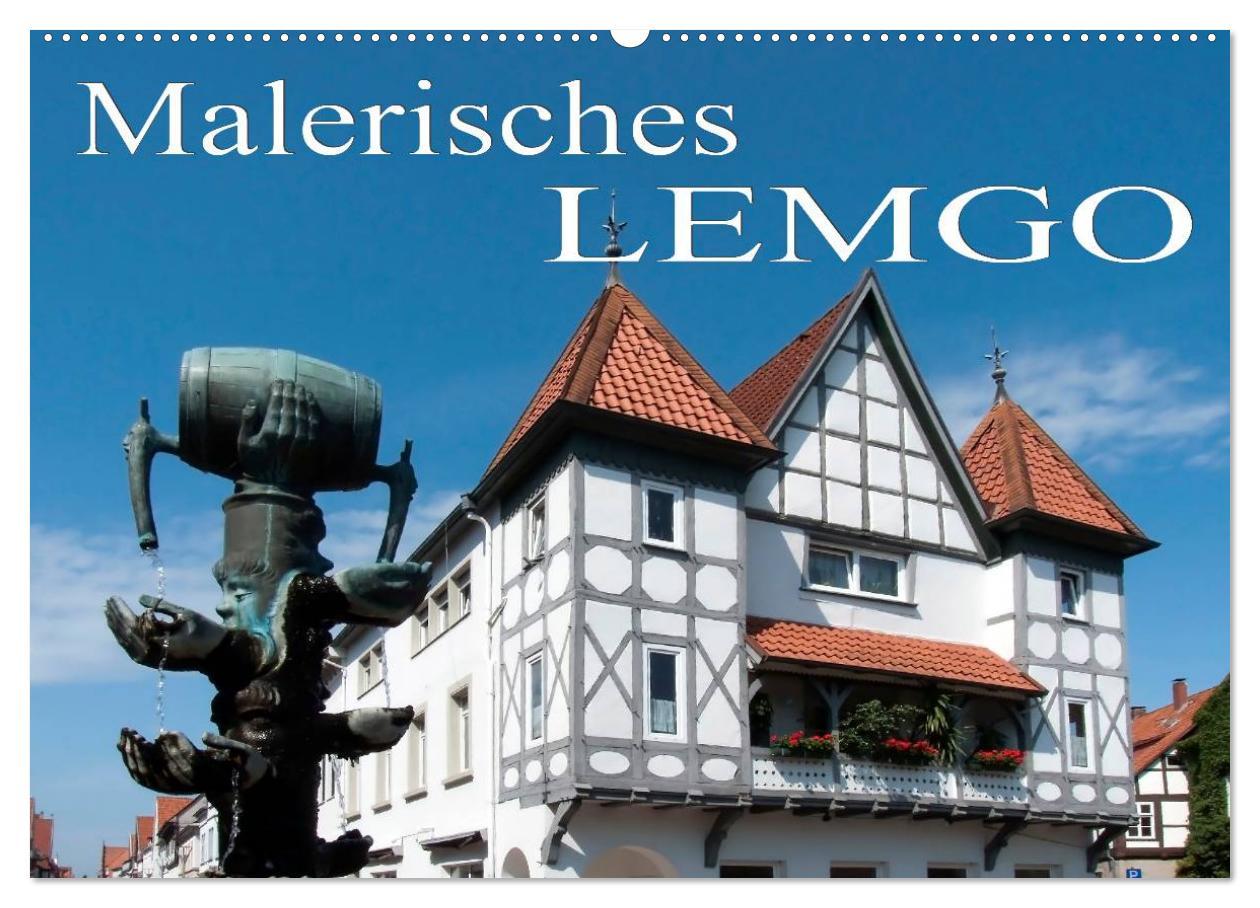 Calendar/Diary Malerisches Lemgo (Wandkalender 2024 DIN A2 quer), CALVENDO Monatskalender 