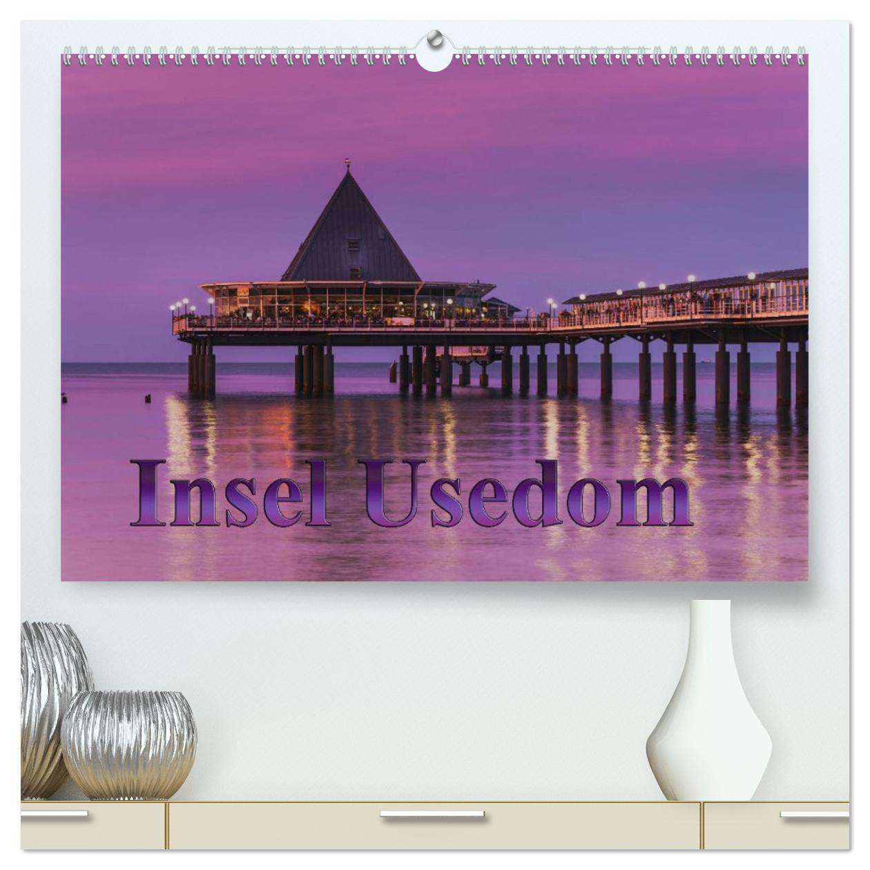 Calendar / Agendă Insel Usedom (hochwertiger Premium Wandkalender 2024 DIN A2 quer), Kunstdruck in Hochglanz 
