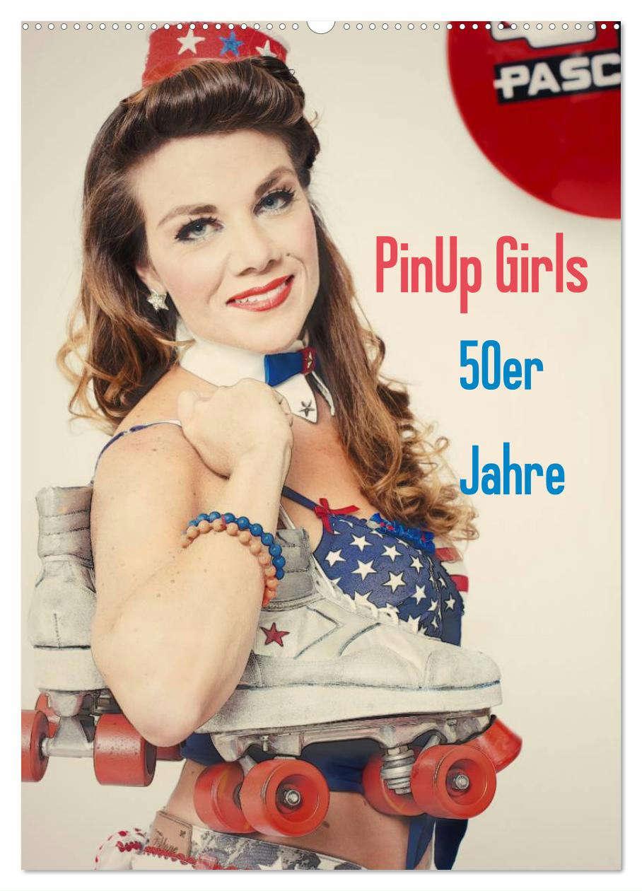 Calendar / Agendă PinUp Girls 50er Jahre (Wandkalender 2024 DIN A2 hoch), CALVENDO Monatskalender 
