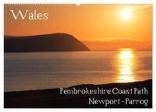 Calendar/Diary Wales - Pembrokeshire Coast Path (Wandkalender 2024 DIN A2 quer), CALVENDO Monatskalender 