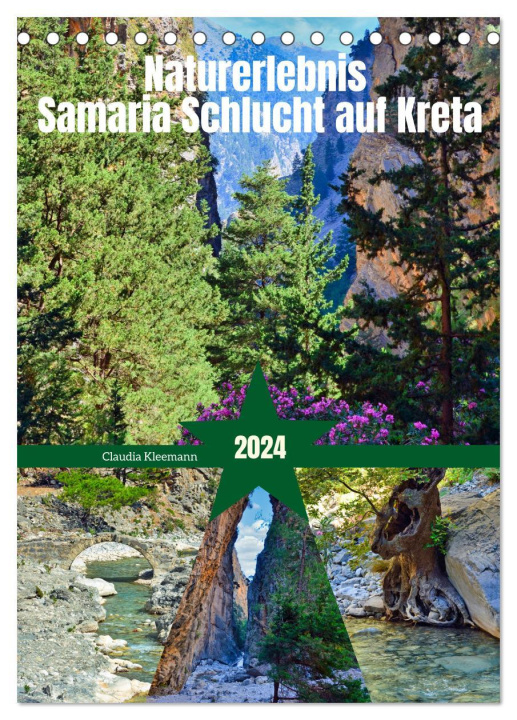 Calendar / Agendă Naturerlebnis Samaria Schlucht auf Kreta (Tischkalender 2024 DIN A5 hoch), CALVENDO Monatskalender 