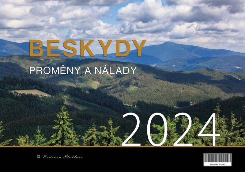 Книга Kalendář 2024 Beskydy/Proměny a nálady - nástěnný Radovan Stoklasa