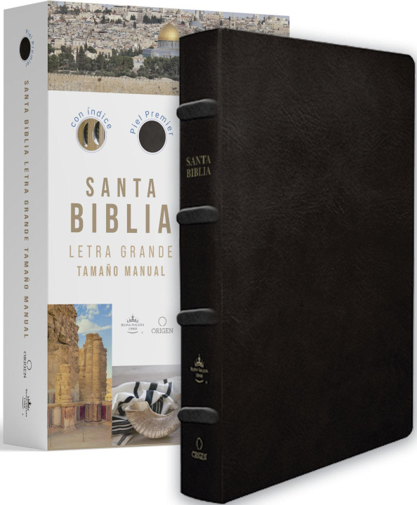 Kniha Biblia Reina Valera 1960 Letra Grande. Piel Premier Negro, Índice, Tama?o Manual / Spanish Bible Rvr 1960 Handy Size Large Print Bonded Leather Black 