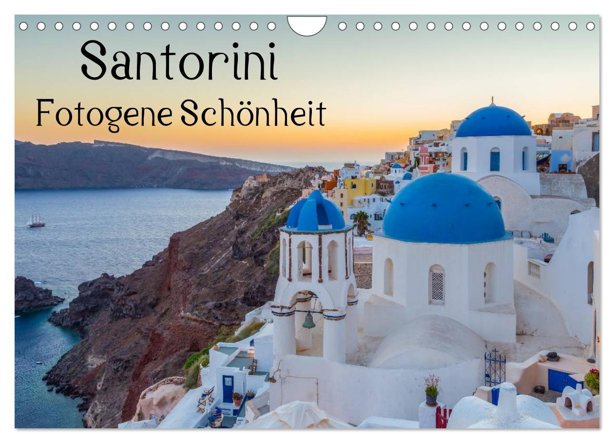 Calendar / Agendă Santorini - Fotogene Schönheit (Wandkalender 2024 DIN A4 quer), CALVENDO Monatskalender 